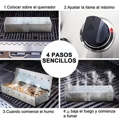 Caja Para Ahumar Barbacoa, Astillas De Madera