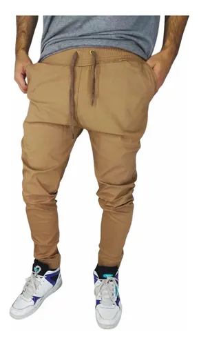 Pantalón Jogger Hombre Gabardina Elastizada