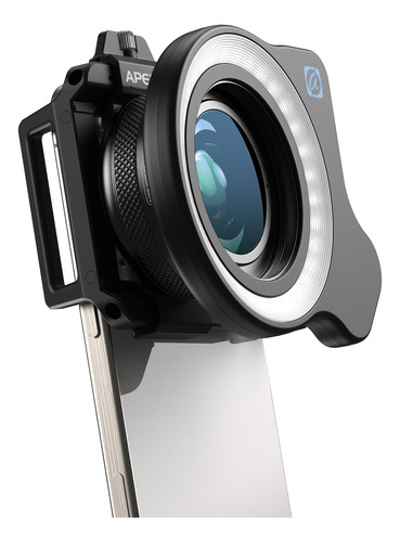 Apexel Lente Macro Para Móvil 10-20x Con Luz Led De Relleno