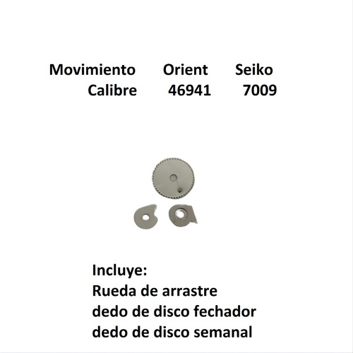 Set 3 Ruedas De Calendario Orient 46941 Seiko 7009 Relojero