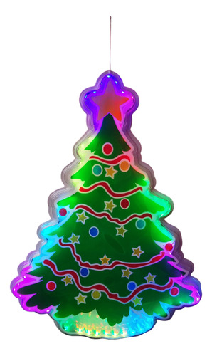 Serie De Luces Navidad Pino Multicolor Con Leds En Interior