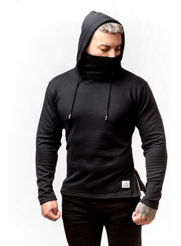 Imagen 2 de 10 de Buzo Canguro Capucha Hombre Slimfit Hoodie Camperas A29