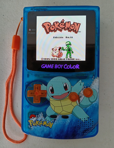 Nintendo Game Boy Color Con Pantalla Amoled Y Pokemon Repro Azul (Usado)