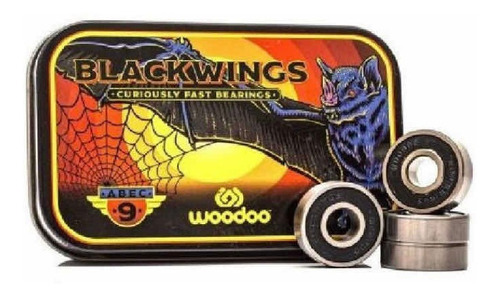 Rulemanes Skate Woodoo Blackwings Abec9 - Envios