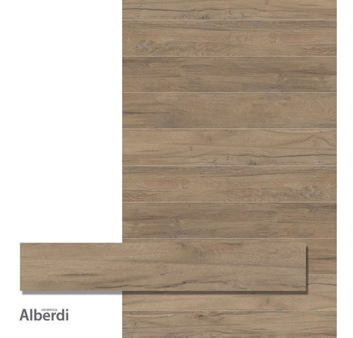 Porcelanato Simil Madera Rect. Alberdi 20x80 Madison Brown