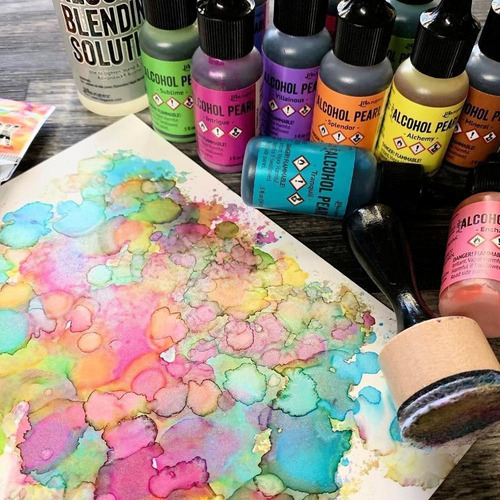 Pintura Al Alcohol Tim Holtz Rosa 1 Tinta Arte Vidrio Papel