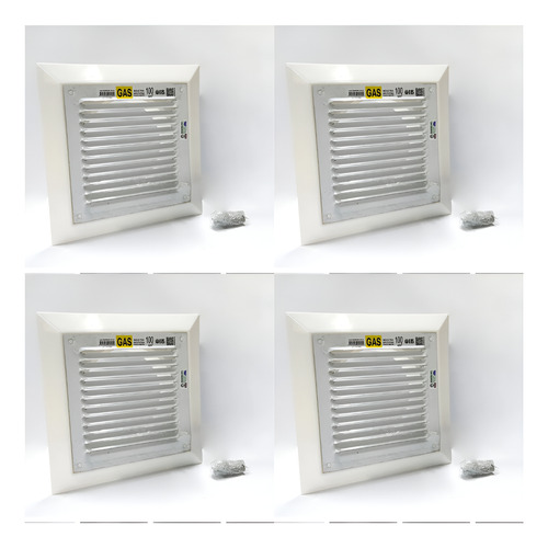 Rejilla De Ventilación 15x15 Aprobada C/marco X 4 Unidades
