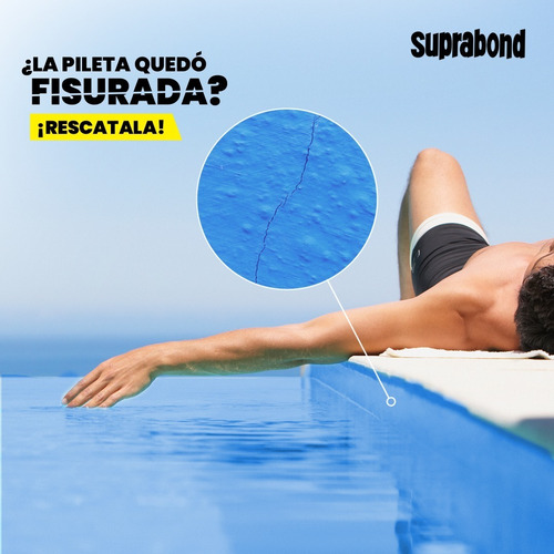 Imagen 5 de 10 de Sellador Suprabond Piscinas - Grietas Y Fisuras - Azul 310ml