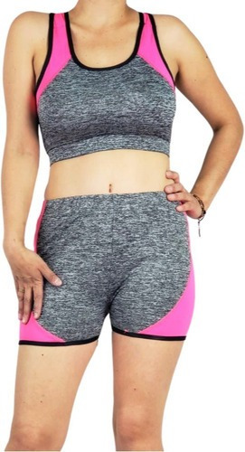 Conjunto Deportivo Mujer Algodón. Short Y Peto. Running. 084