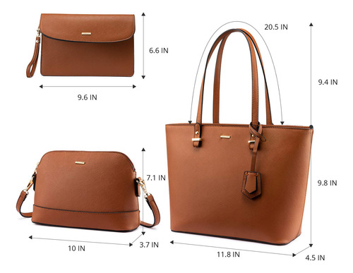 Set 3 Bolsos Mano Mujer Estilo Boho Bandolera Hombro