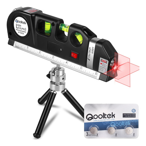 Qooltek - Laser Multiusos De Linea Cruzada De 8 Pies, Regla 