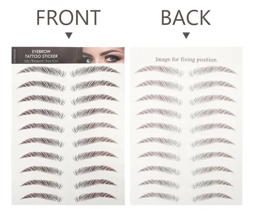 5 Hojas Prácticas De Pegatinas Artificiales Para Cejas, De S