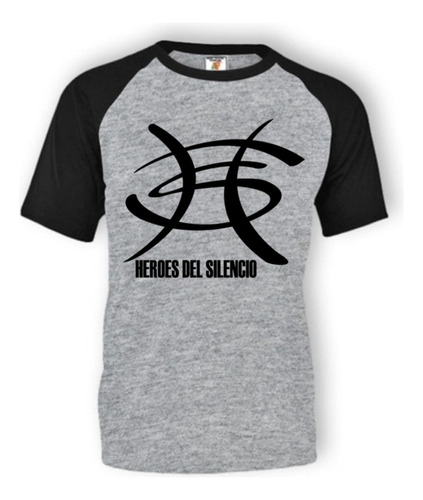 Remera Gris Ranglan Sublimada Héroes Del Silencio