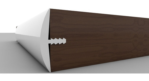 Imagen 1 de 4 de Cubrecanto Perfil T Moldura Semiflexible De 15m Plástico Pvc