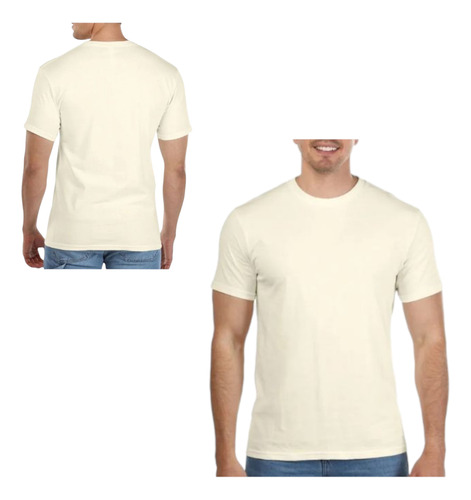 Playera Hombre 2pz Cuello Redondo Manga Corta 100% Algodon