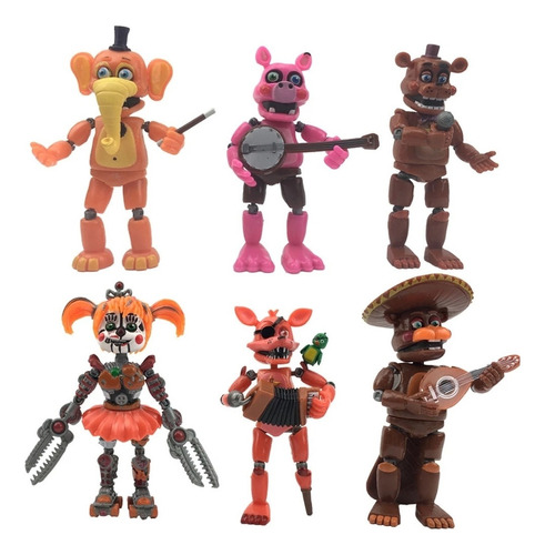 6pcs Fnaf Toys Bear Muñeca De Pvc Juguete