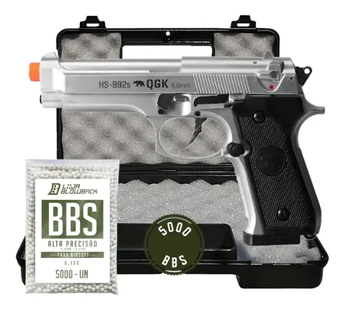 Pistola De Airsoft Beretta 92 Qgk Hs-b92s Spring Bbs 6mm K7