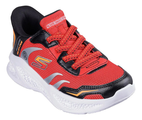 Zapatilla Niño Meteor-lights Brisk Red Skechers