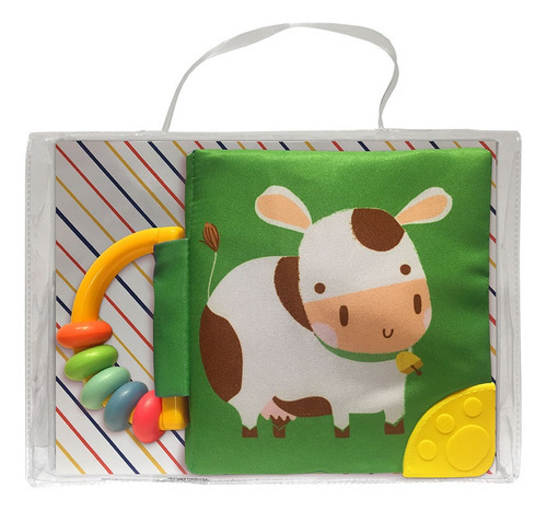 Libro Infantil Con Sonajero Y Mordillo - Vaca
