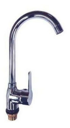 Imagen 5 de 6 de Griferia Canilla Monocomando Baño Tubo Alta Leva Plana 5098-