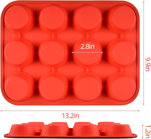 Mini Molde Para Magdalenas Y Molde De Silicona Reforzado Con
