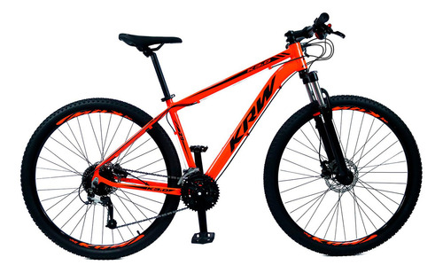Bicicleta Aro 29 Krw Alum 27v Shimano Acera Hidrál Trava S31 Cor Laranja/preto