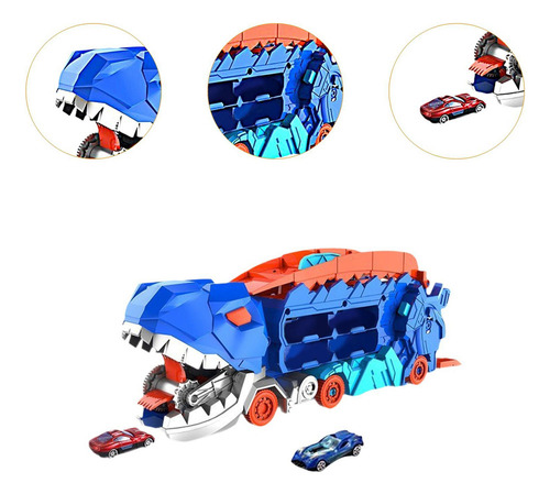 Juguete Coche Camión De Transporte Dinosaurios C 8 Autos