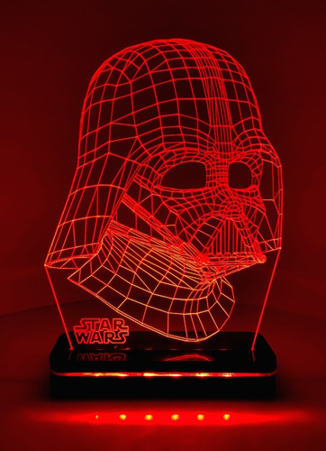 Abajur Luminária  Led Star Wars Darth Vader + Brinde
