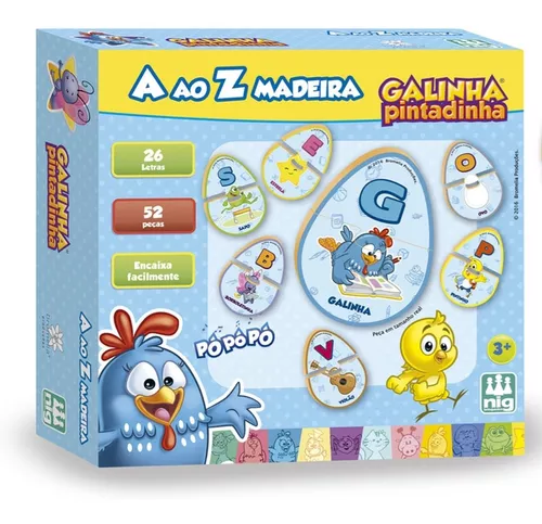 Quebra-Cabeça Galinha Pintadinha Infantil Madeira Raciocínio