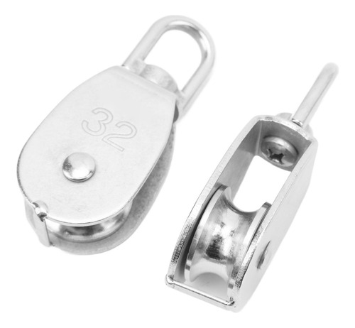 Polea Giratoria, 3 Piezas, Bloque De Acero Inoxidable M32, 2