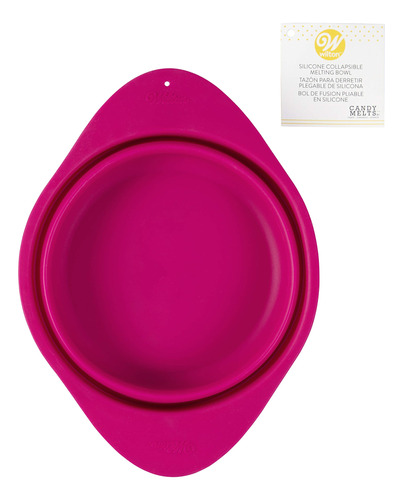 Wilton - Caramelo Plegable Silicona Derretir Tazón, Rosa