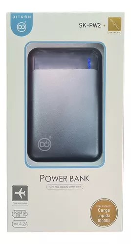 Power bank carga rápida de 10.000 mAh 2 USB