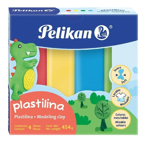 Plastilina Pelikan En Barra Colores X 4 Unidades 1444