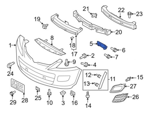 1 Par Retenedores Soporte Parachoques Delantero For Mazda