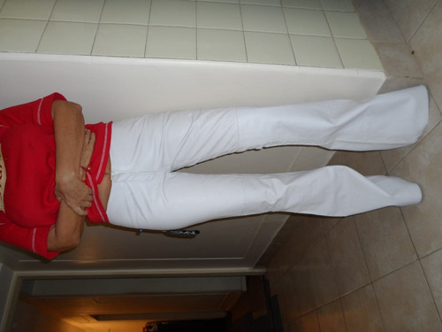 Pantalon Oxford Cuero Blanco