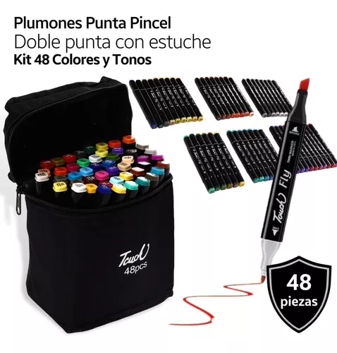 Marcadores Touch Doble Punta De 48 Colores Plumones Profesionales