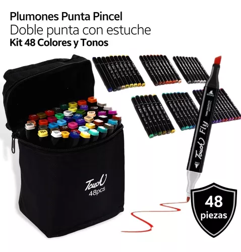 Marcadores Plumones Profesionales Doble Punta 48 Colores