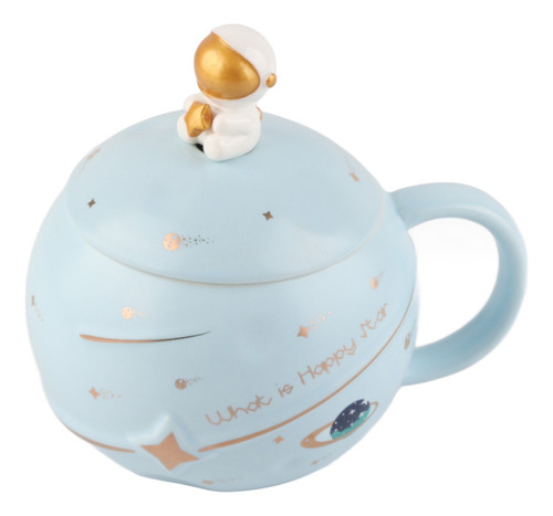 Taza Planeta Astronauta En Relieve De 400ml Con Caja Regalo