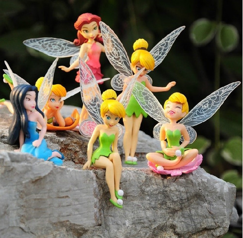 Tinkerbell Hadas Disney Set 6 Pcs Nuevo