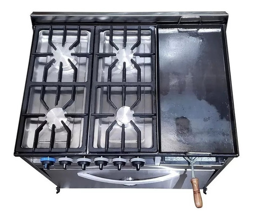 Imagen 4 de 6 de Cocina 4 Hornallas Industrial Plancha Y Tostador Tecnocalor