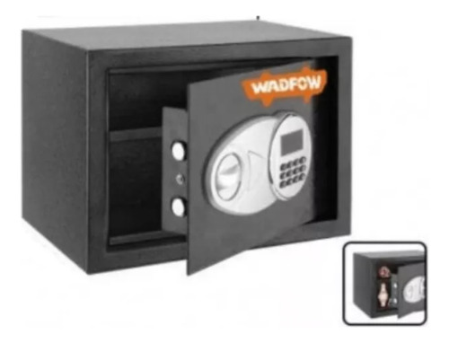 Caja Fuerte De Seguridad 25x35x25cm 19l Wadfow Wdfweb1525 Color Negro