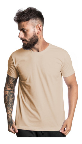 Kit 20-camiseta Básica Bege 100% Algodão Premium