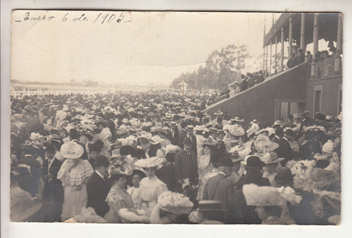 1905 Postal Fotografia Real Hipodromo Maroñas Premio Ramirez