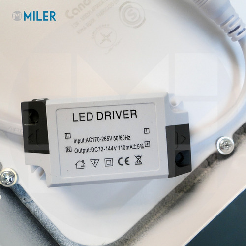 Imagen 6 de 10 de Panel Led Exterior Plafon 12w Cuadrado 17cm Blanco
