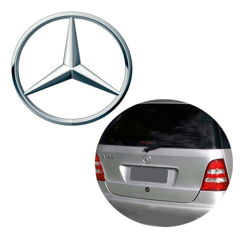 Imagem 2 de 4 de Emblema Estrela Mala Traseiro Mercedes Bens Classe A