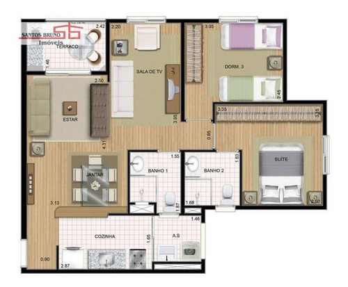 Imagem 15 de 25 de Apartamento À Venda, 68 M² Por R$ 490.000,00 - Barra Funda - São Paulo/sp - Ap4078