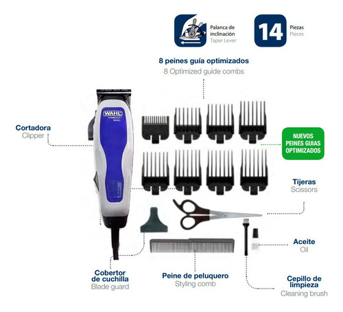 Cortadora de pelo Wahl Home Cut Basic gris 220V