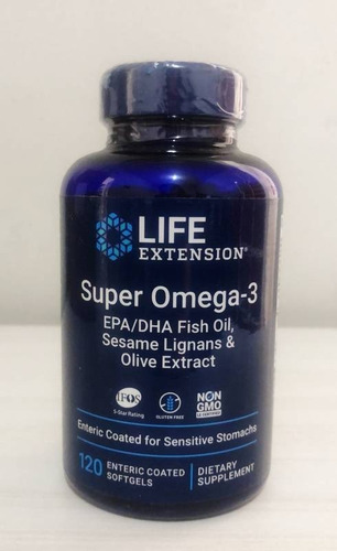Super Omega 3 120cap Life Ext. Estomago Sensível R. Entérico