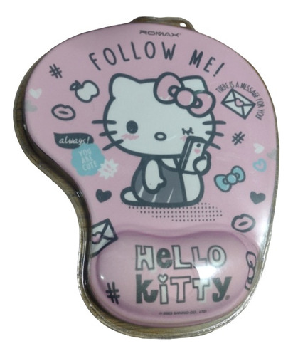 Mouse Pad Hello Kitty Con Soporte De Muñeca De Gel