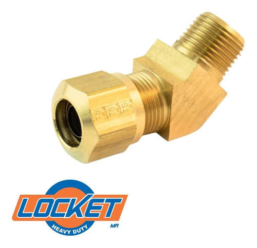 Conector Macho 45° 1/4 Mang 1/4 Rosca Pqt/10 Locket